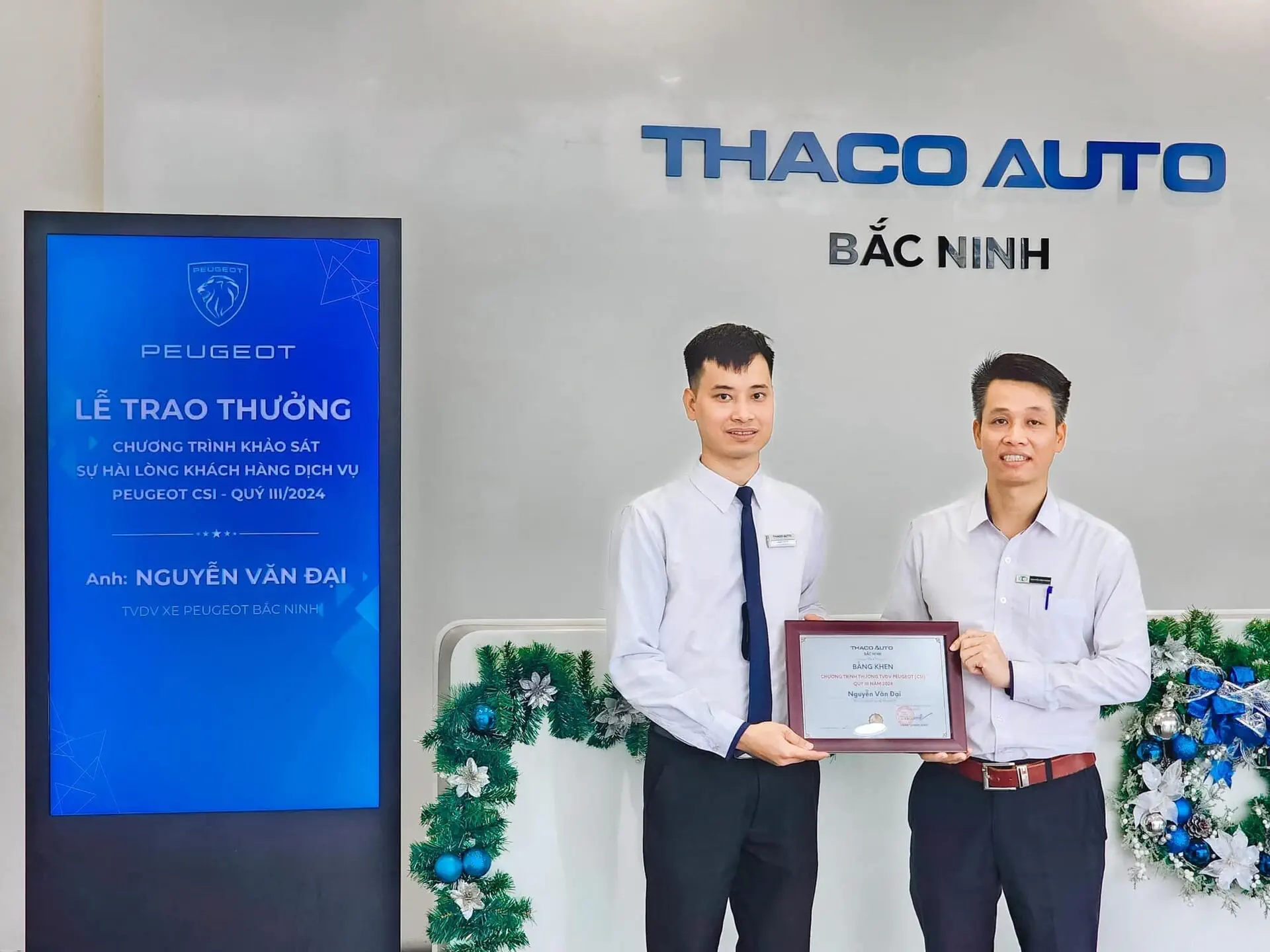 THACO AUTO TỔ CHỨC TRAO THƯỞNG TVDV PEUGEOT (PEUGEOT CSI) QUÝ III/2024