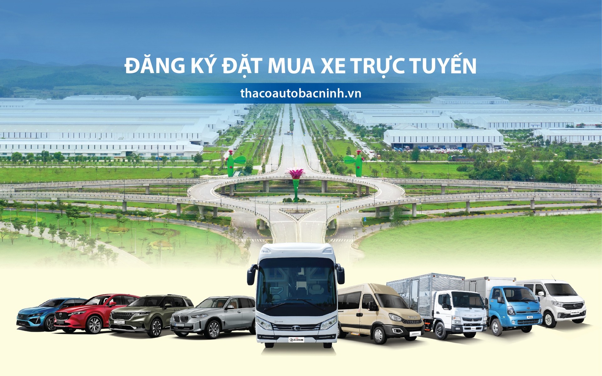 Trải nghiệm tính năng đặt mua xe trực tuyến trên website THACO AUTO Bắc Ninh