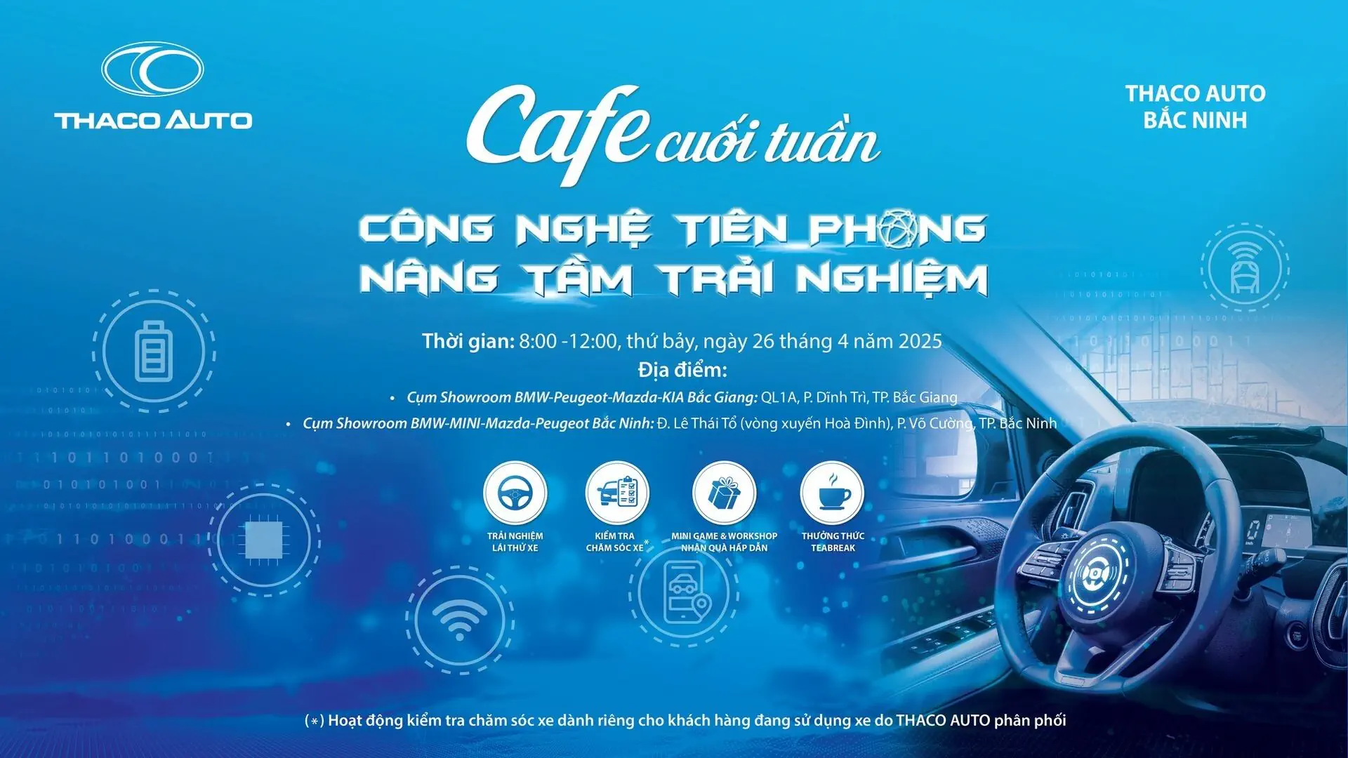 CÙNG THACO AUTO BẮC NINH NÂNG TẦM TRẢI NGHIỆM VỚI CHƯƠNG TRÌNH “CAFE CUỐI TUẦN” CHỦ ĐỀ CÔNG NGHỆ